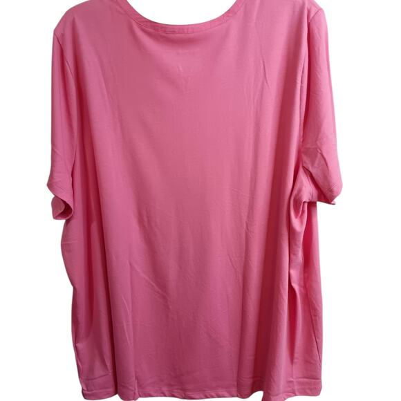 NEW WOMAN WITHIN Top Blouse Plus 2X 26/28 Eyelet Inset Short Sleeves‎ Comfort - Picture 8 of 8